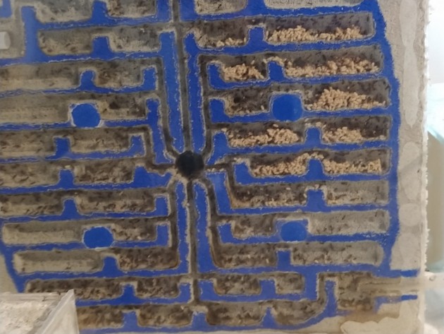 il 3° blocco, facciata blu